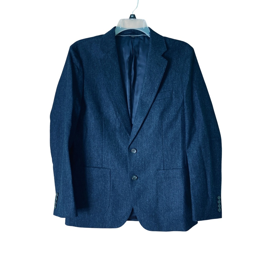 J. Crew Ludlow Slim-fit Unstructured Blazer Navy English Wool AX267 (Size 40R)